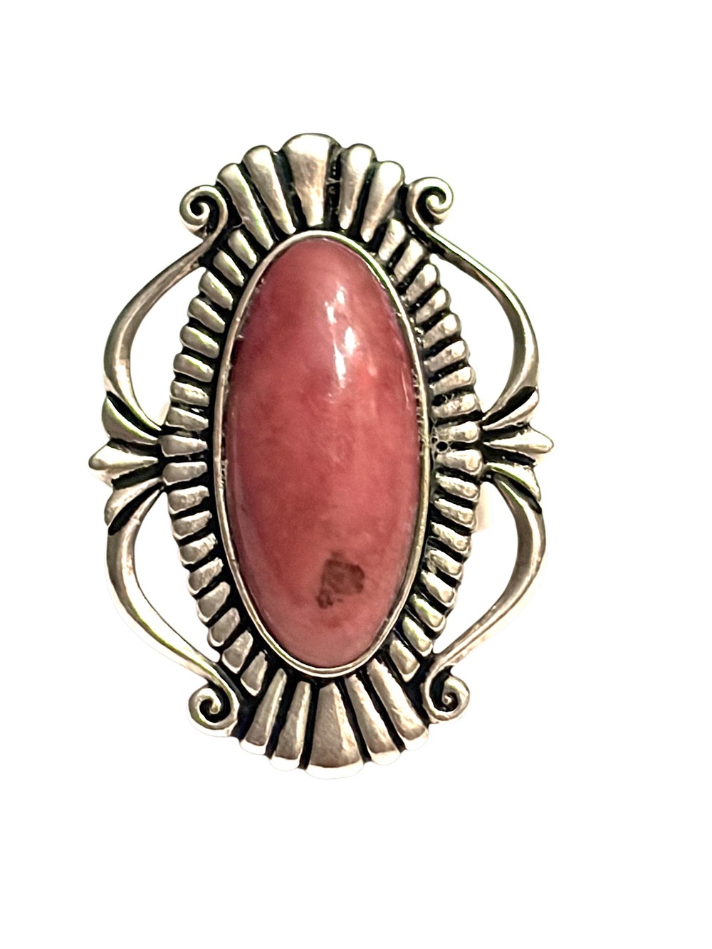 CAROLYN POLLACK RELIOS rhodochrosite Sterling Silver Ring Statement 925